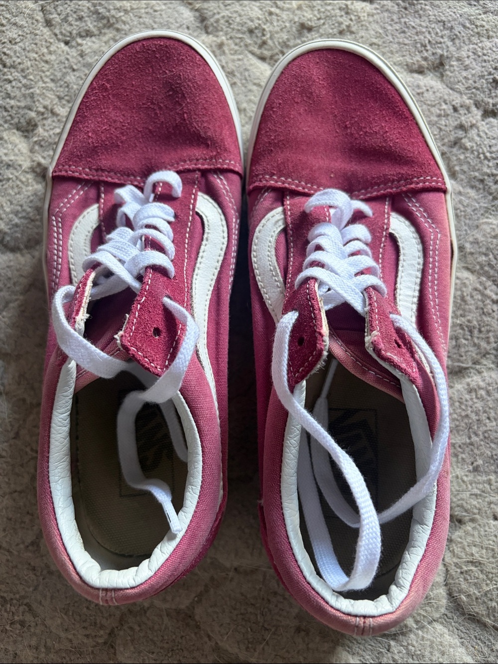 Vans red Old Skool Skate Sneakers shoes with White Stripe size 7.5 women 6 men